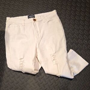 White Distressed Women's Jeans